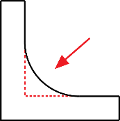 Voeg radiussen/afrondingen toe aan hoeken